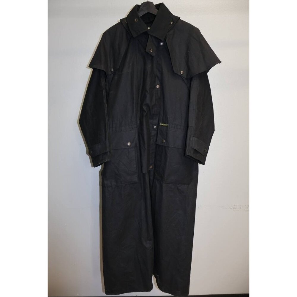 Driza-Bone Deluxe Riding Coat Size XS 3 Made in Australia Black 100% Cotton